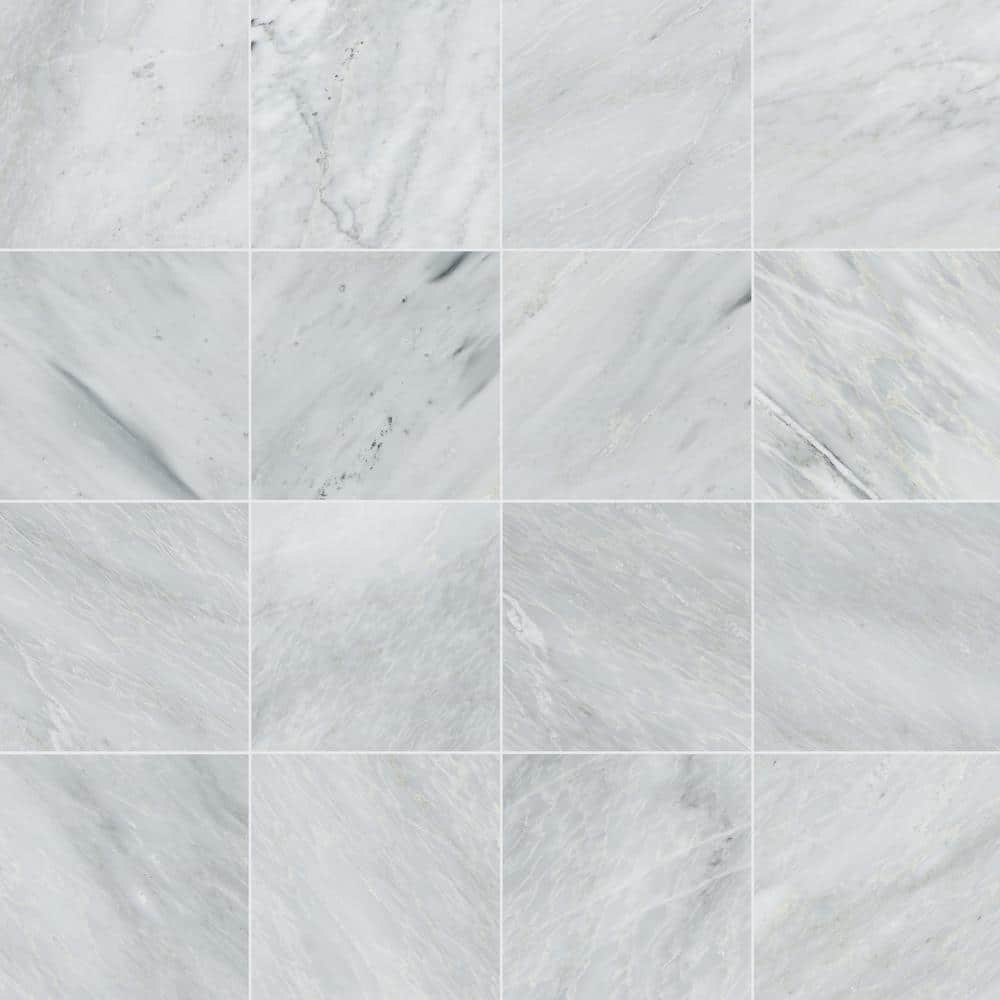 MSI Arabescato Carrara 12 in. x 12 in. Polished Marble Floor