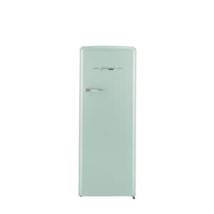 Classic Retro 21.6 in. 7.6 cu. ft. Retro Single Door Mini Refrigerator with Freezer in Summer Mint Green, ENERGY STAR