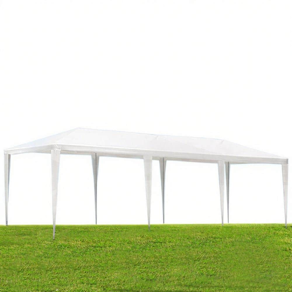 10x30 ft White Wedding Party Canopy Tent without Removable Sidewalls, Outdoor Gazebo with Stakes & Ropes for Events price history on PriceWatchPro