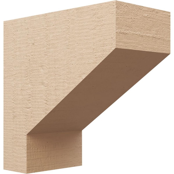 Ekena Millwork 11-in. x 22-in. x 22-in. Series 1 Classic Clemmons Rough Cedar Woodgrain Timberthane Polyurethane Corbel, Primed Tan