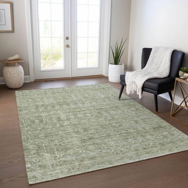 Chantille Machine Washable Indoor/Outdoor Abstract ACN1746 Sage 3 ft. x 5 ft. Area Rug