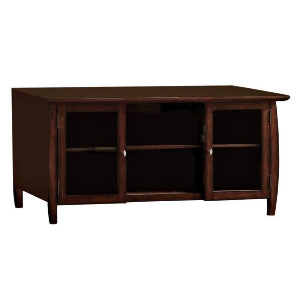 Venetian Worldwide Rochelle TV Console in Cherry Brown