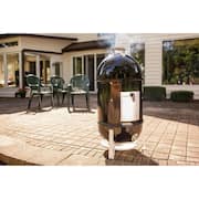 18 in. Smokey Mountain Charcoal Cooker Smoker in Black with Cover and Built-In Thermometer