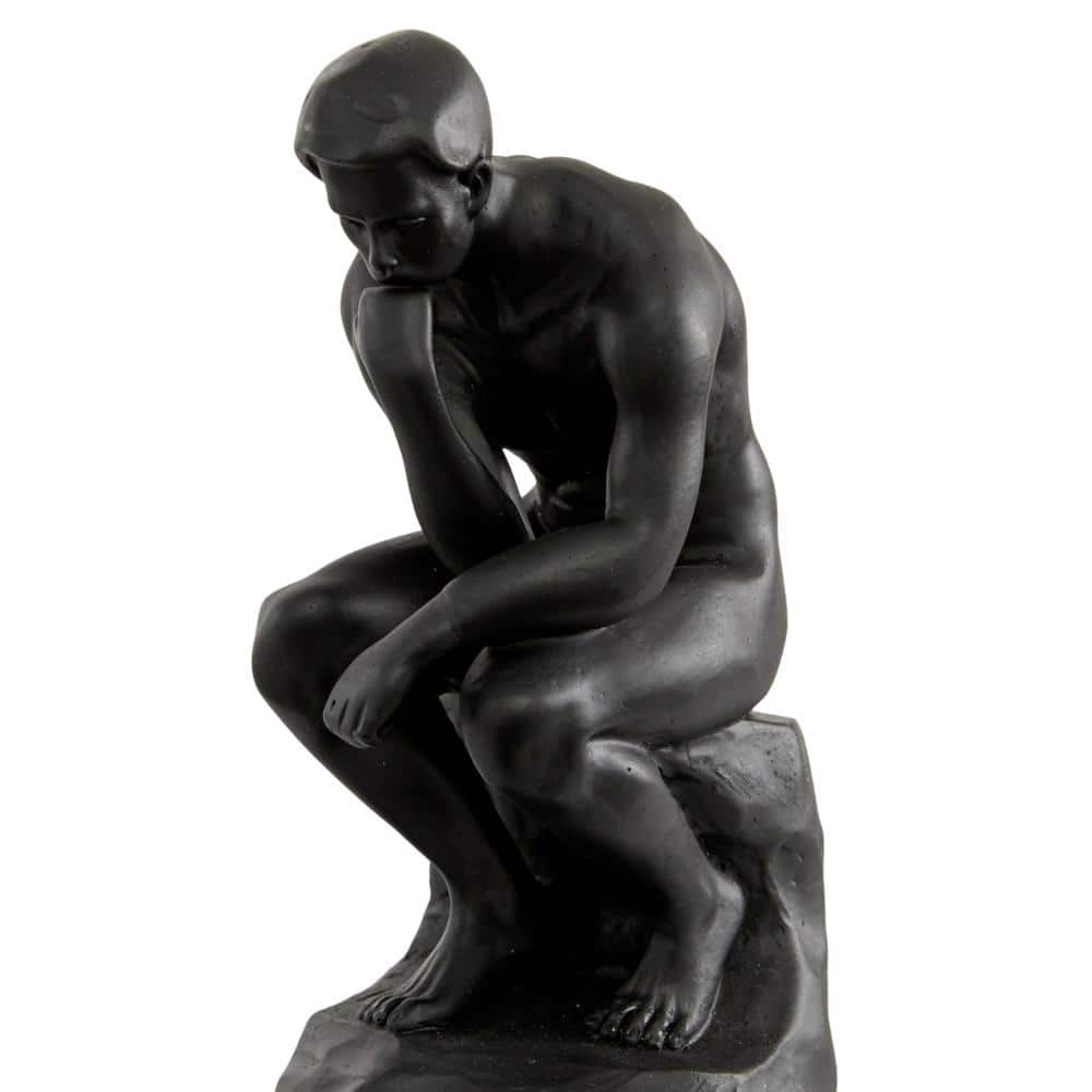Black Resin The Thinker People Bookends Set of 2