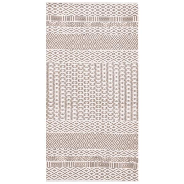 Cedar Brook 2 ft. x 4 ft. Gray/Ivory Geometric Diamond Area Rug