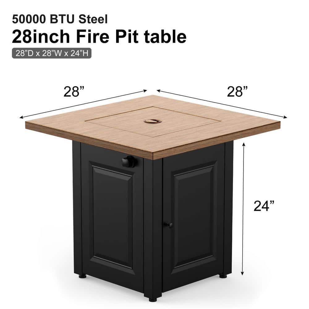 myhomore 28 Gas Fire Pit Table 50000 BTU Propane Fire Pit