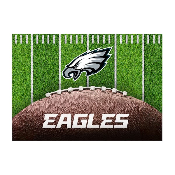 Philadelphia Eagles Green Football Field 5X7 ft Washable Indoor Area Rug