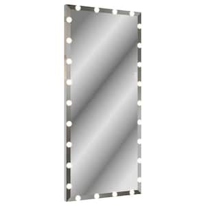 32 in. W x 71 in. H Oversized Full Length Mirror with Dimmable Lights and Touch Control Vertical and Horizontal Hang