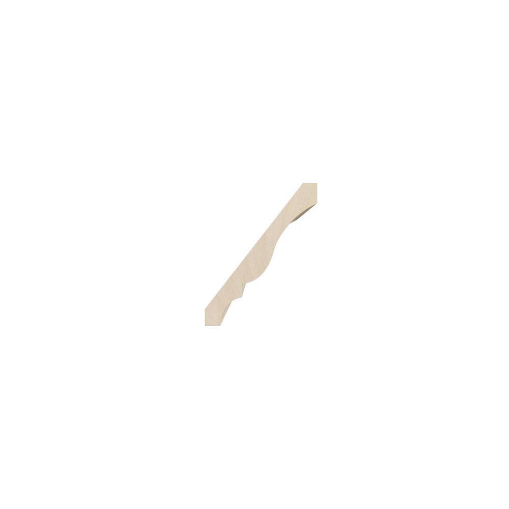 Poplar Solid Hardwood Crown Moulding, 96-inch Length