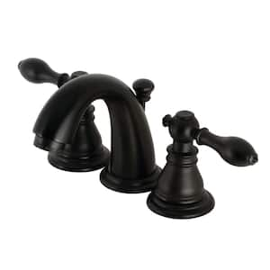 American Classic 8 in. Widespread 2-Handle Bathroom Faucet in Matte Black