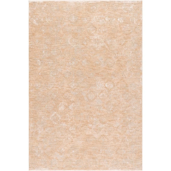 Kristin Medallion Fringe Area Light Brown 8 ft. x 10 ft. Indoor Area Rug