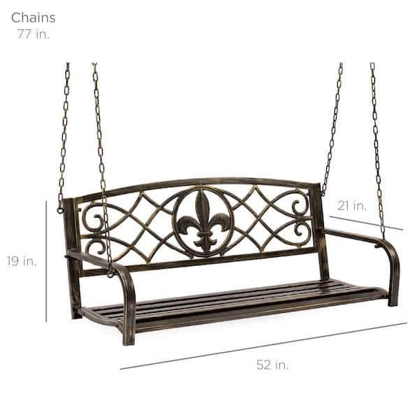 Best Choice S 2 Person Bronze Metal Porch Swing Sky3562 The Home Depot Person Bronze Metal Porch Swing, Patio Swing Home Depot