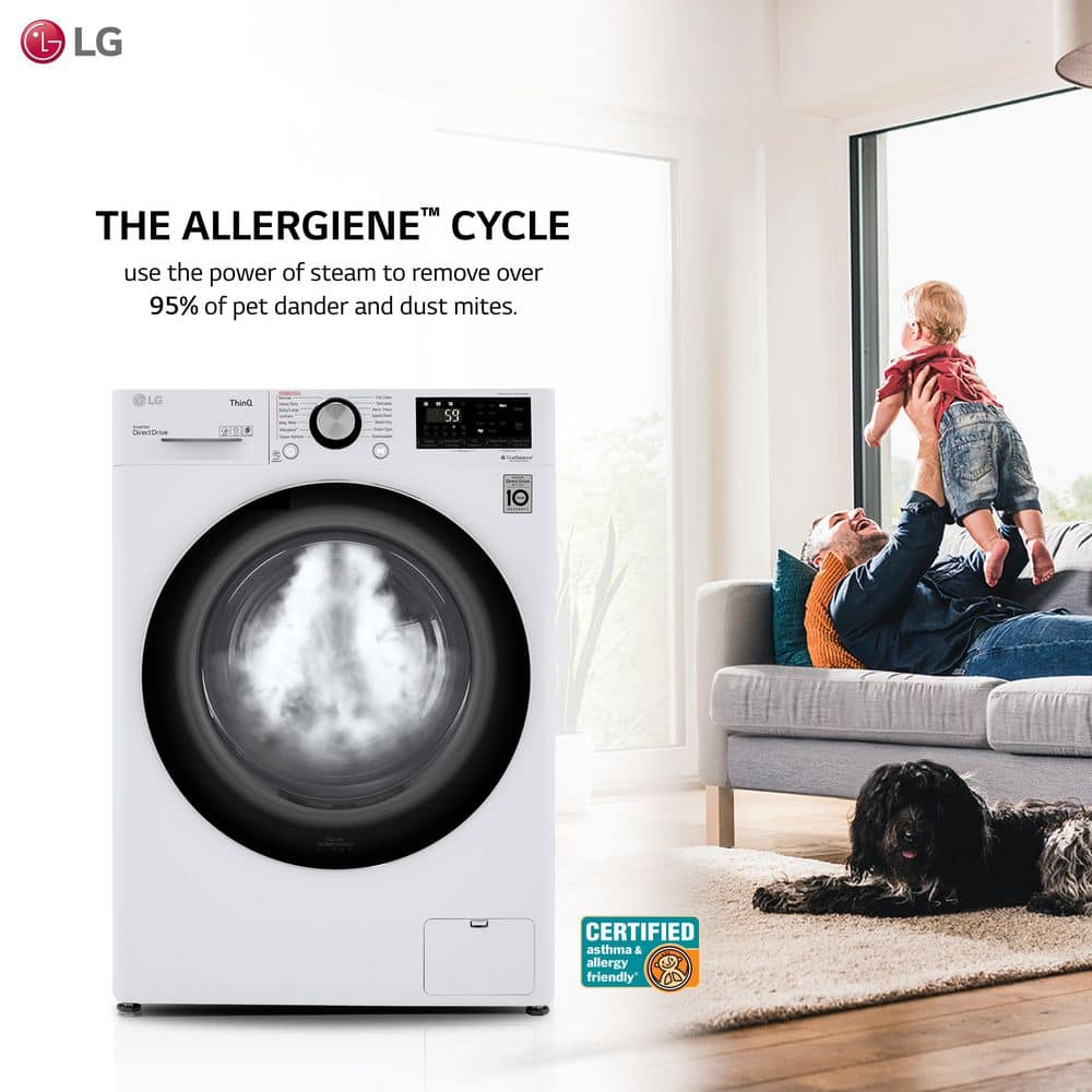 LG 24 Inch White Smart All-In-One Washer Dryer Combo