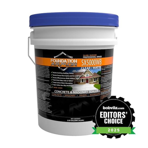 5 gal. Penetrating Water Based Silane Siloxane Concrete Sealer, Brick Sealer and Masonry Water Repellent