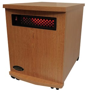 Original SUNHEAT USA1500 5-Year Warranty Infrared Heater, Oak