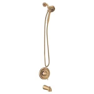 Ronan Single Handle 6-Spray Tub and Shower Faucet with 1.75 GPM Magnetix Rain shower in. Bronzed Gold (Valve Included)