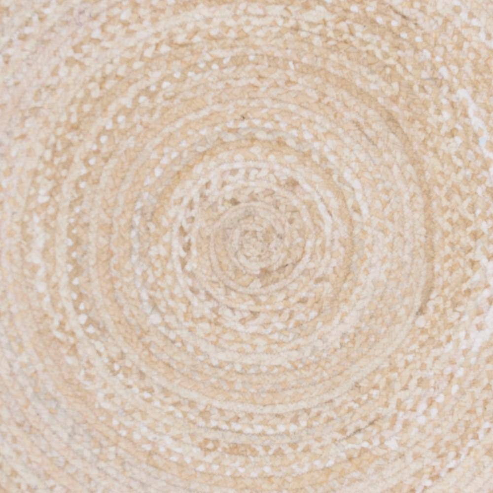 Handwoven Black Cotton 5' Round Braided Reversible Rug