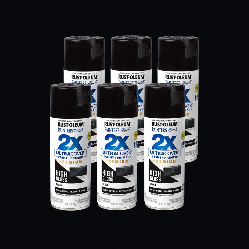 Rust-Oleum Painter's Touch 2X 12 oz. High Gloss Black Ultra