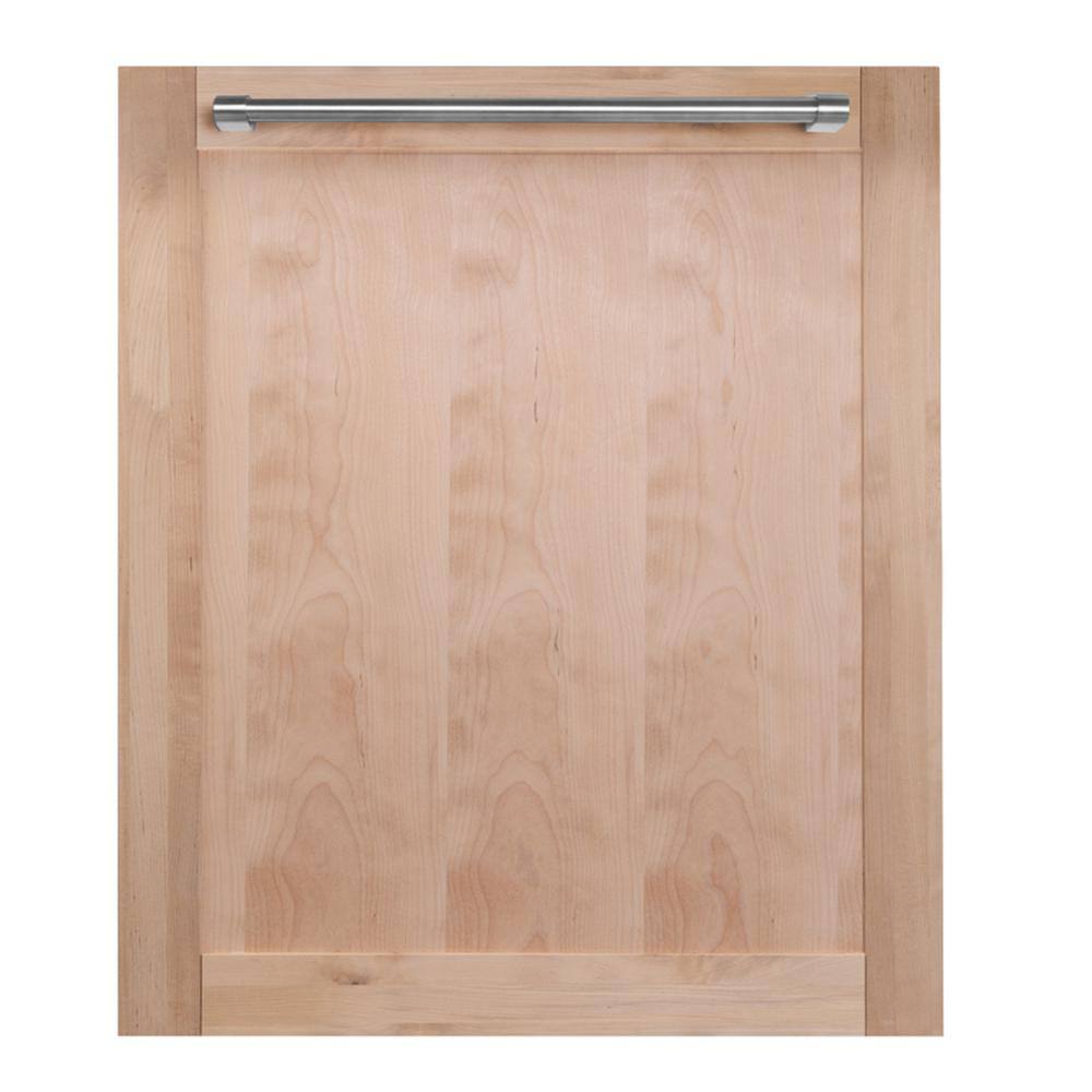 "ZLINE Kitchen and Bath ZLINE 24"" Unfinished Top Control Dishwasher with Stainless Steel Tub and Traditional Style Handle, 52 dBa, Unfinished Woodwith Stainless Steel Tub and Traditional Handle"
