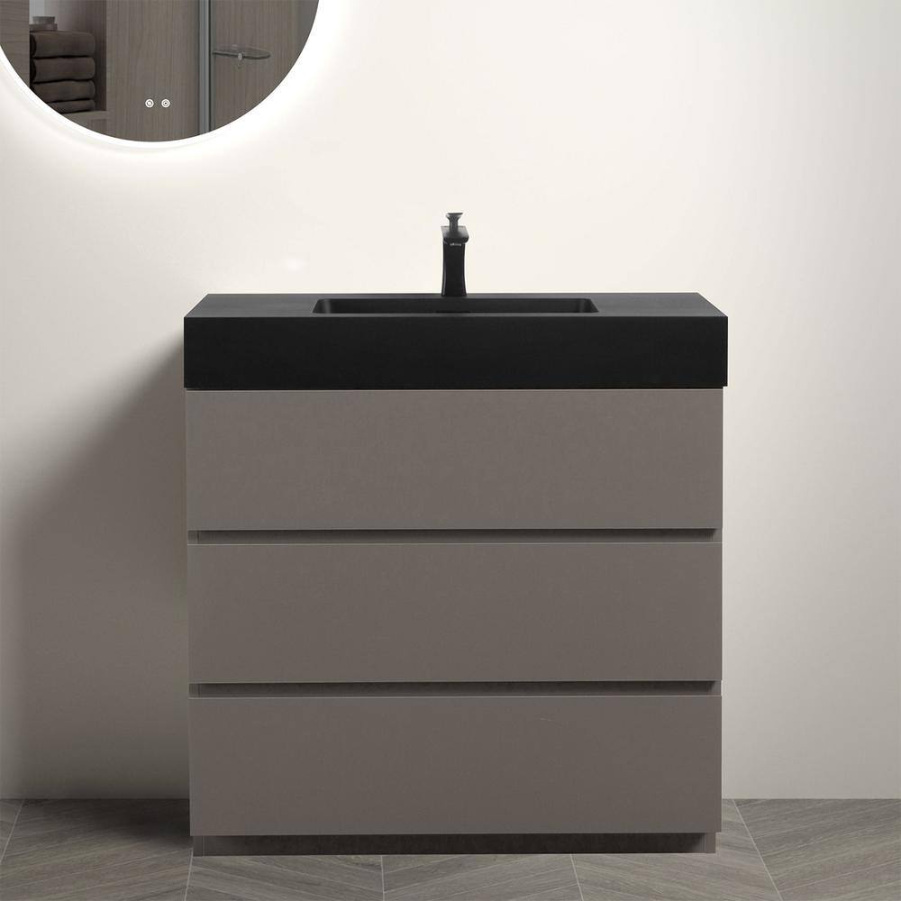 NOBLE 36 in. W x 18 in. D x 37 in. H Single Sink Freestanding Bath Vanity i