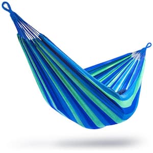 13 ft. Brazilian Reversible Hammock with Hanging Rope and Carrying Pouch Multi-Colored