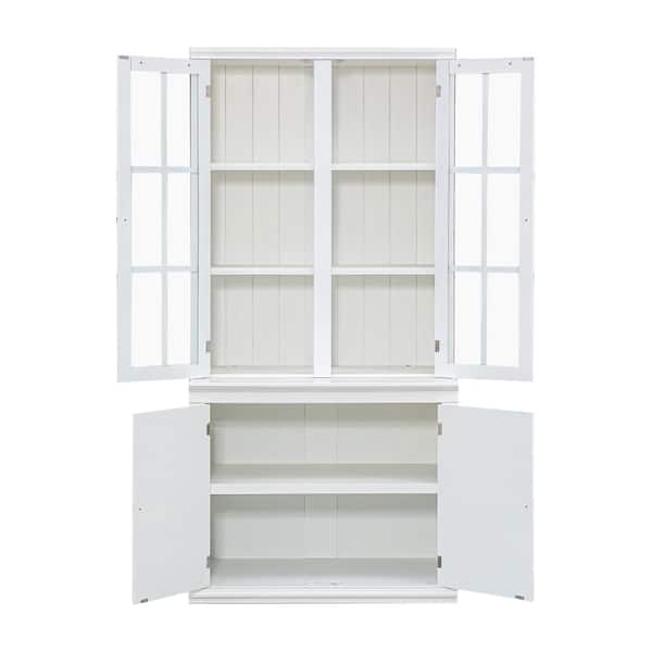 Curio cabinet, for Hallways Living Room, Kitchen, Study, Home, Studio or Workspace - White