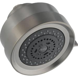 Grail 3-Spray Patterns 2.50 GPM 4.5 in. Wall Mount Fixed Shower Head in Stainless