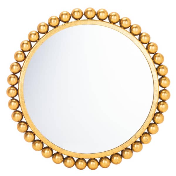 SAFAVIEH Genna 21 in. X 21 in. Gold Foil Framed Mirror