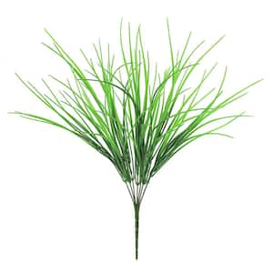 16 in. Artificial Grass Leaf Stem Plant Greenery Foliage Bush (Set of 6)