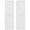 Photo 1 of 12 in. x 31 in. Louvered Vinyl Exterior Shutters Pair in White
