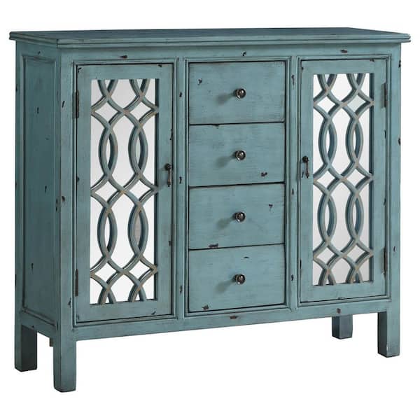 Coaster Rue Antique Blue Wooden Top 42 in. Sideboard