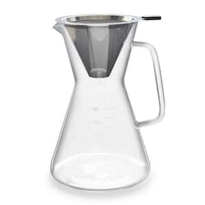 8-Cup London Sip Glass Pour Over Carafe with Reusable Filter