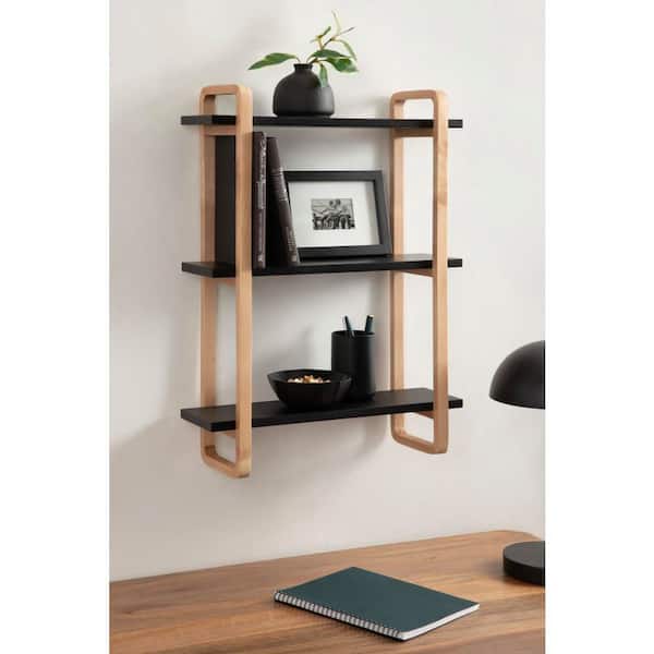 Kate and Laurel Summit 18 in. W x 6 in. D Black Composite Kate and Laurel Summit 18 in. W x 6 in. D Black Composite