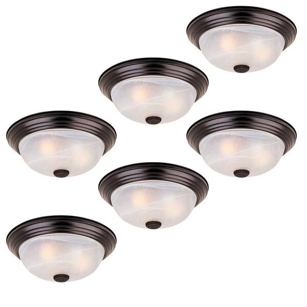 Designers Fountain Reedley Collection 2-Light Oil-Rubbed Bronze Flushmount (6-Pack)