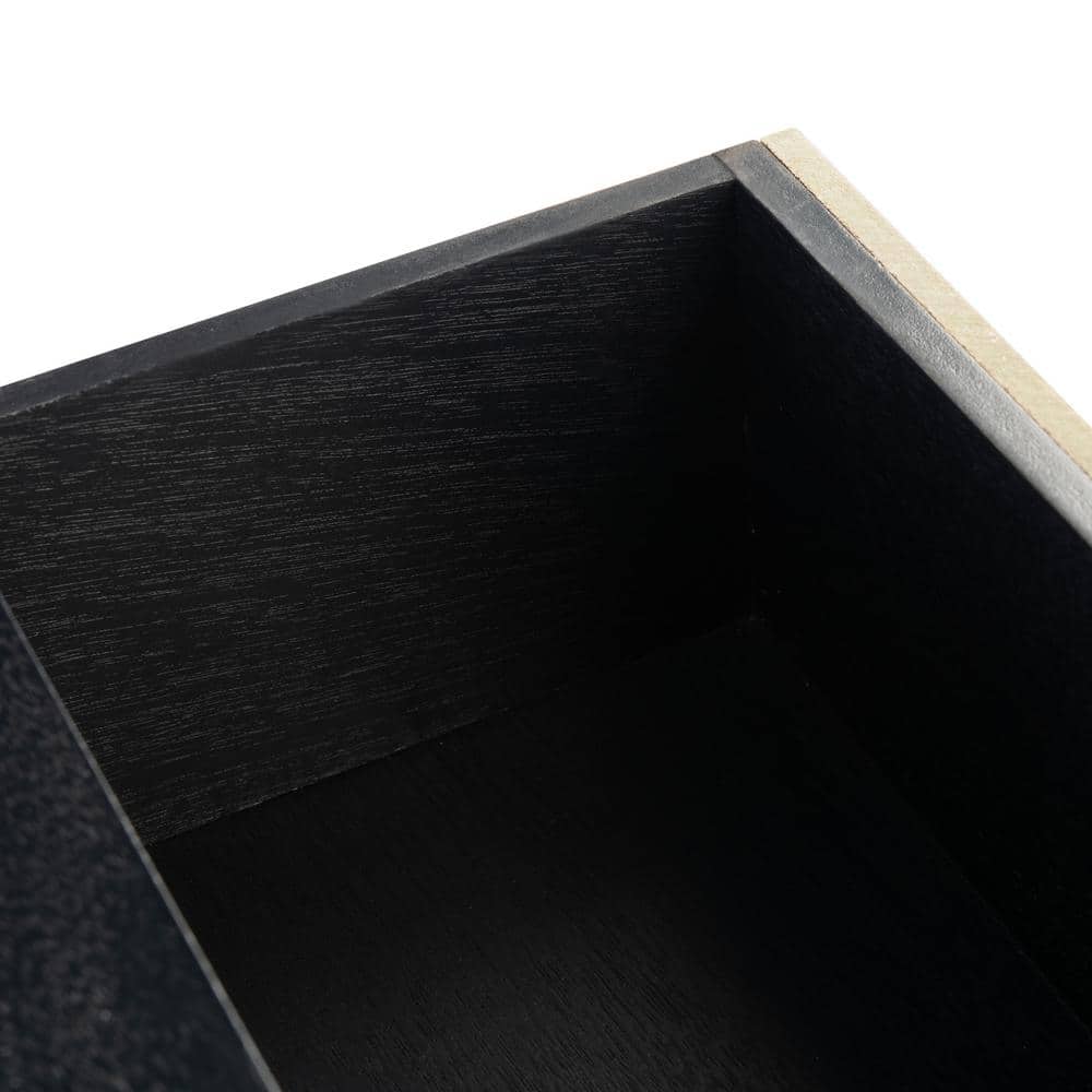 Estella Black and Beige 2-Drawer Console Table