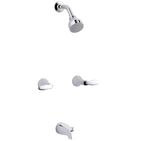 KOHLER Coralais 2-Handle Tub and Shower Faucet Trim Only in Polished Chrome (Valve Not Included)
