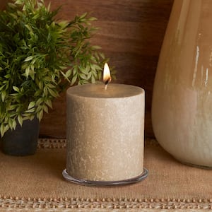 4 in. x 4 in. Timberline Beeswax Unscented Pillar Candle