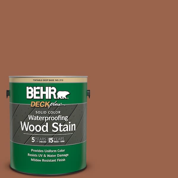 BEHR DECKplus 1 gal. #SC-122 Redwood Naturaltone Solid Color Waterproofing Exterior Wood Stain