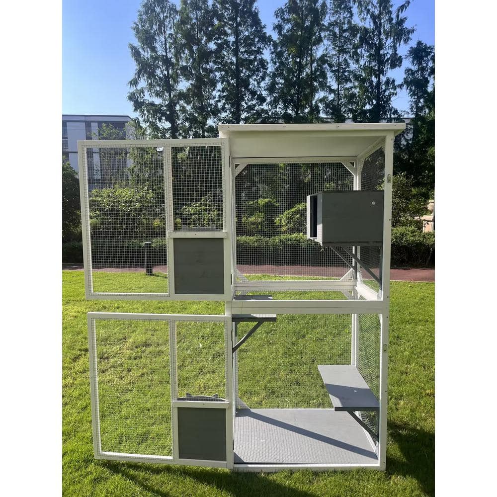 Outdoor or Indoor Cat House Cat Pet Climbing Rack Play Cage Lovely Big Spac