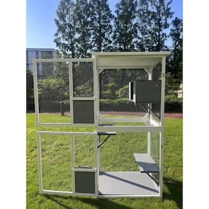 Outdoor or Indoor Cat House Cat Pet Climbing Rack Play Cage Lovely Big Space