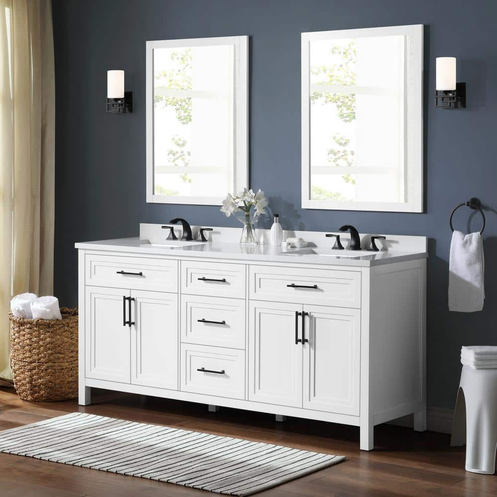 Home Decorators Collection Mayfield 72 in. W x 22 in. D Bath Vanity in ...