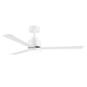 Addison 52 in. Indoor White Ceiling Fan with Integrated LED Light and Remote Control Included