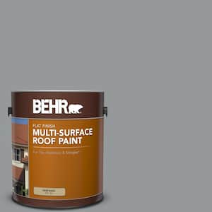 1 gal. #MS-82 Cobblestone Grey Flat Multi-Surface Exterior Roof Paint
