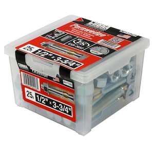 1/2 in. x 3-3/4 in. Wedge Anchor (25-Pack)