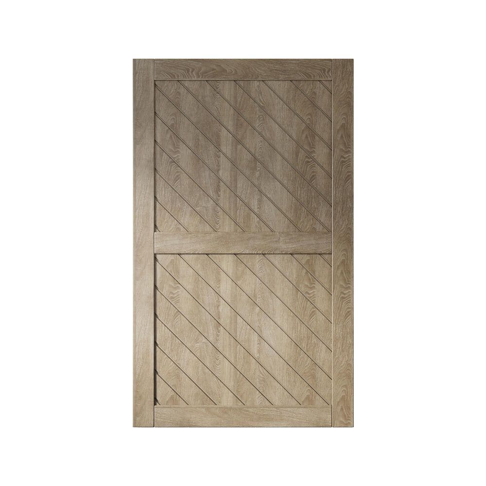 XT2 48 in. x 80 in. C-Panel Solid Core Classic Gray Slanted Stripe Design Pine Wood Interior Sliding Barn Door Slab price history on PriceWatchPro