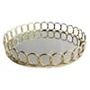 American Atelier 15 in. x 3.5 in. Looped Gold Metal and Glass Round ...