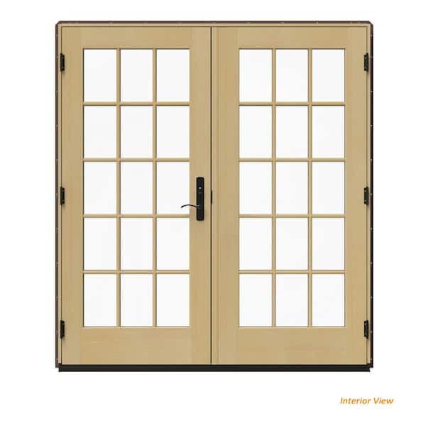 JELDWEN 72 in. x 80 in. W4500 Brown Clad Wood RightHand JELDWEN 72 in. x 80 in. W4500 Brown Clad Wood RightHand