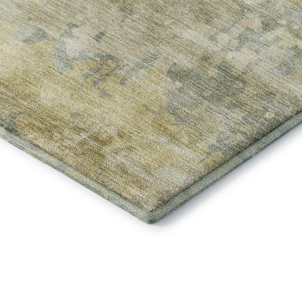 Mayfield Premium Machine Washable Abstract AMF2142 Sage 2 ft. x 3 ft. Accent Rug
