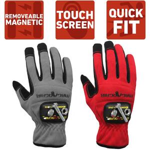 Extra-Large High Dexterity Gloves with 1-Removable Magnet (2-Pair)