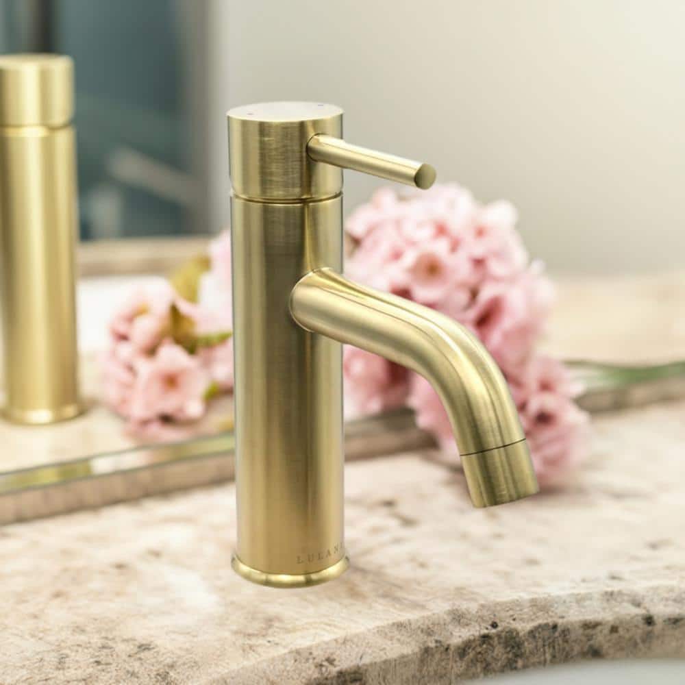 St. Lucia Champagne Gold Sleek Bathroom Faucet